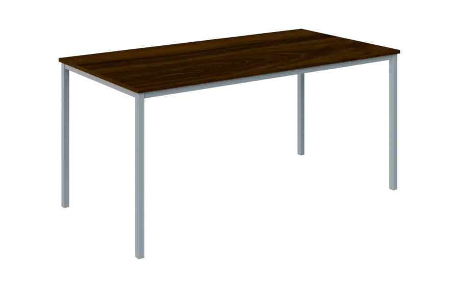 JPT 160 Jídelní stůl 1600 x 800 mm, deska ořech královský / podnož stříbrná